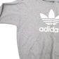 Mens Grey Adidas Spellout Hoodie Jumper