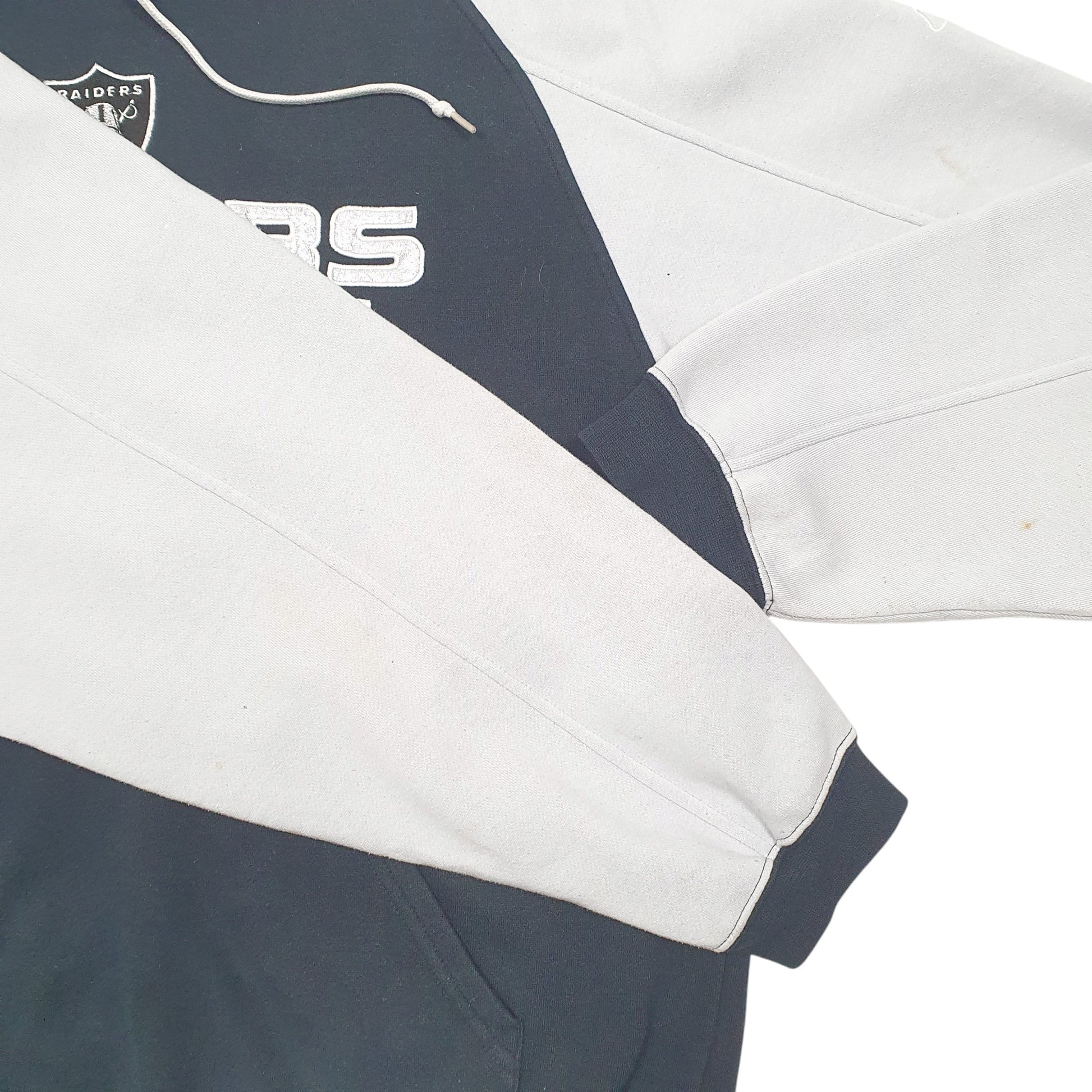 Mens Black Reebok NFL Raiders Football USA Spellout Hoodie Jumper