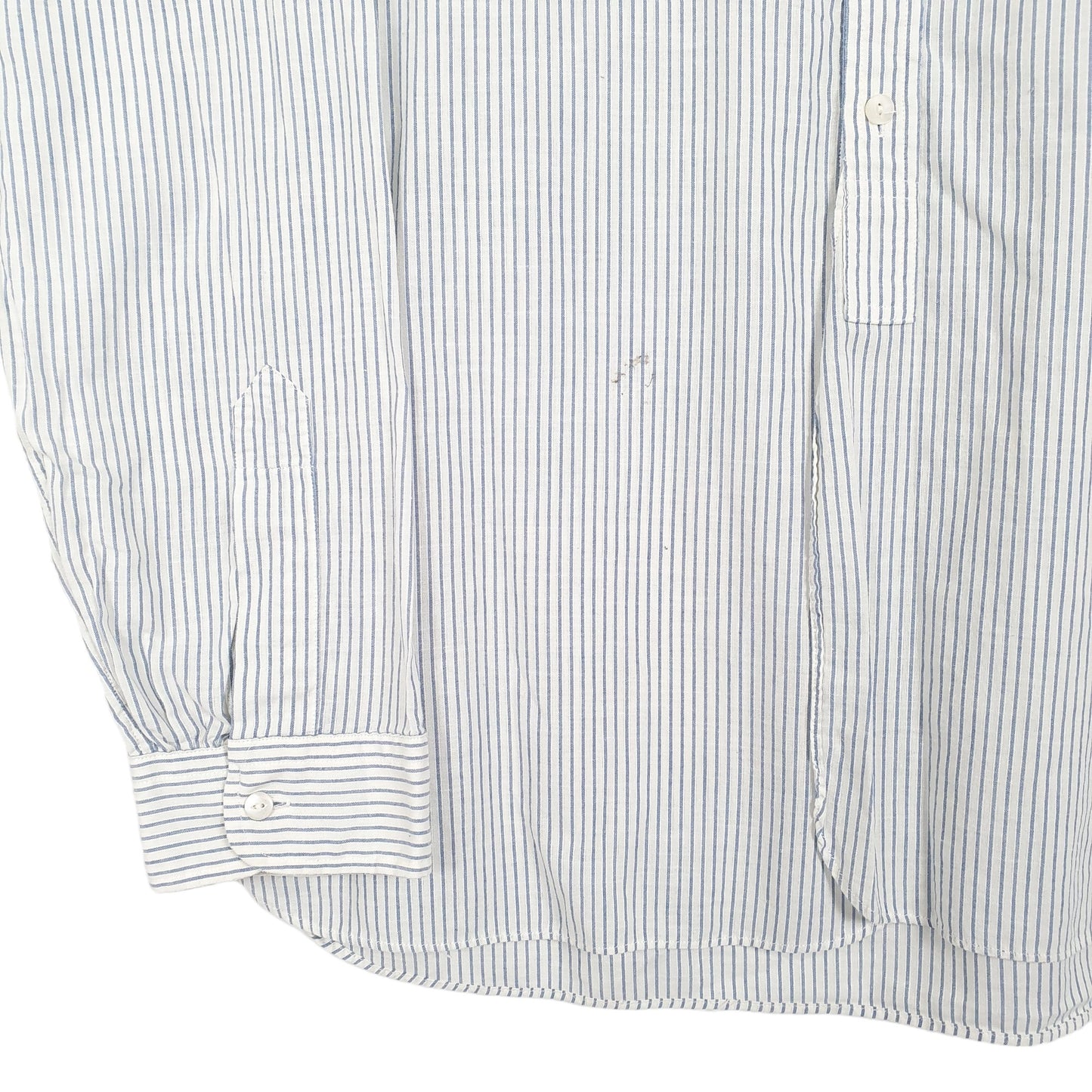Mens White Polo Ralph Lauren RL Grandad Collar Long Sleeve Shirt