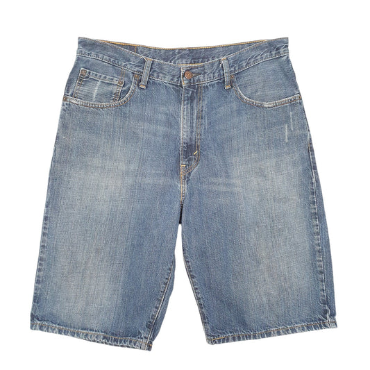 Mens Blue Levis Denim Jeans Jorts 569 Relaxed Baggy Denim Shorts