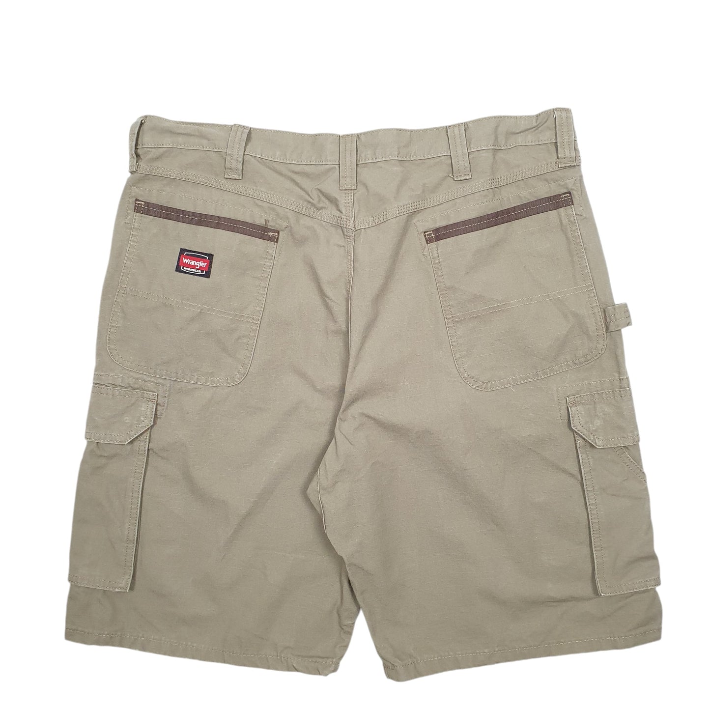 Mens Sand Wrangler Denim Jeans Jorts Ripstop Cargo Shorts