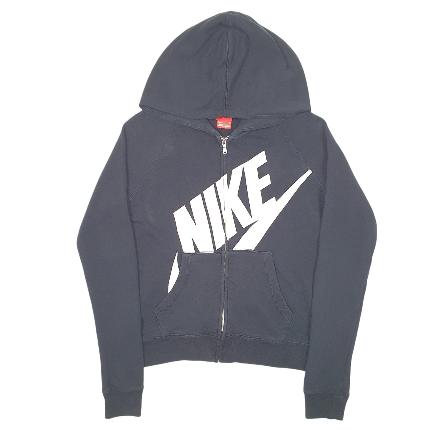 Womens Black Nike Spellout Swoosh Full Zip Jumper