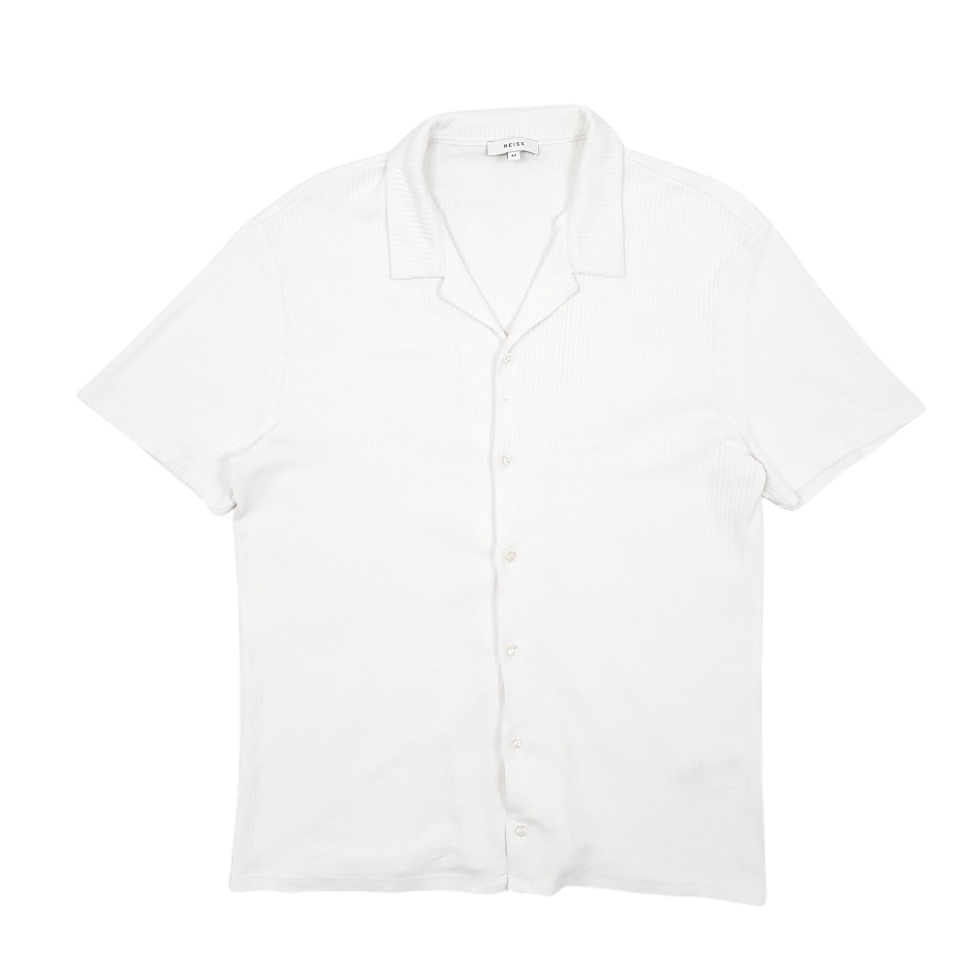 Mens White Reiss  Short Sleeve Shirt