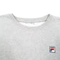 Mens Grey Fila Spellout Crewneck Jumper