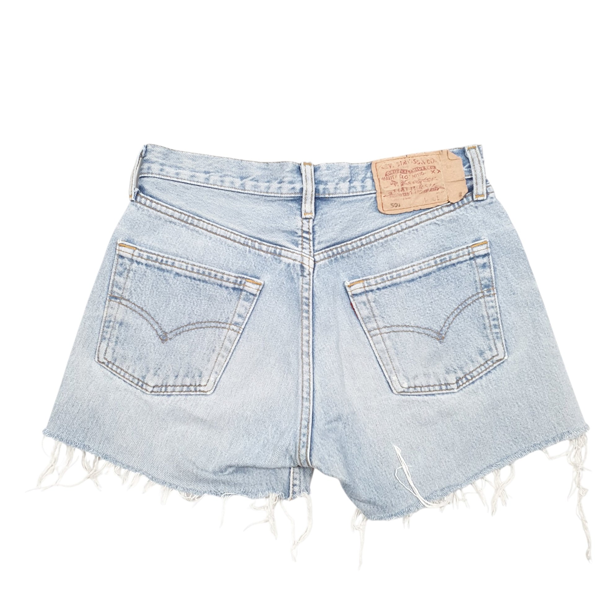 Womens Blue Levis 501 Denim Jorts Hot Pants Denim Shorts