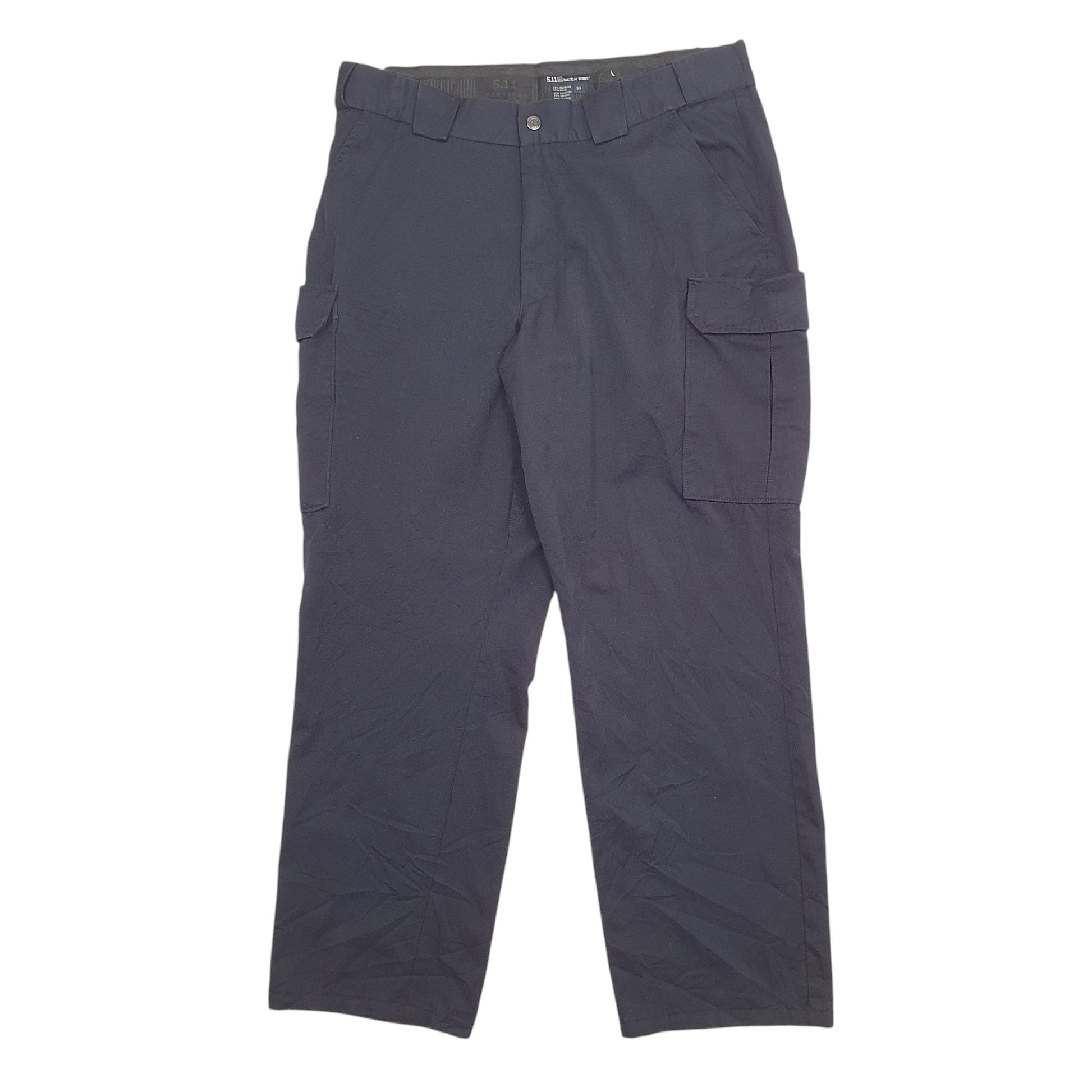 Mens Navy 5.11 Tactical Stretch Fit Waist Cargo Trousers