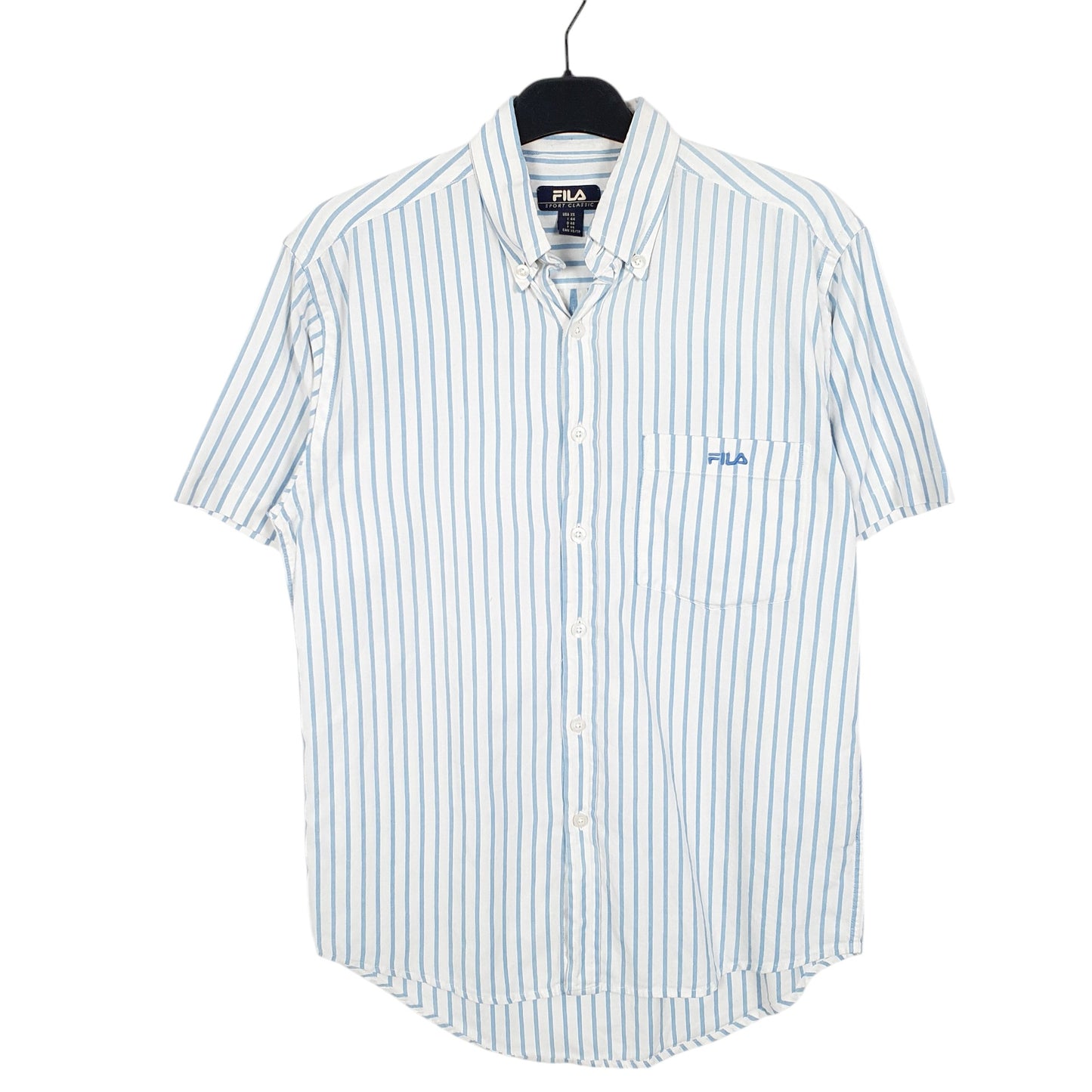 Mens White Fila Sport Classic Short Sleeve Shirt