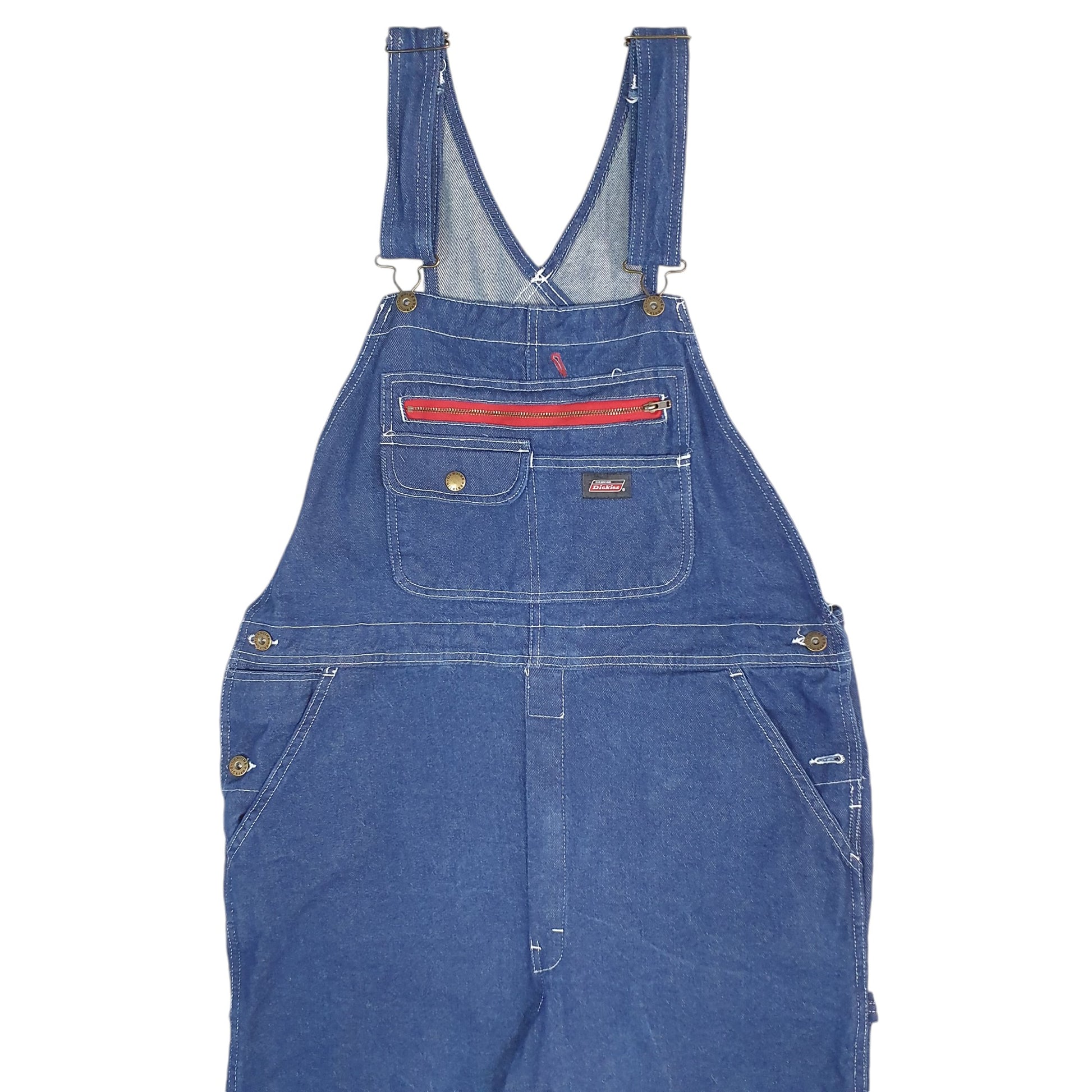 Mens Blue Dickies Denim Overalls Bib Dungaree Trousers