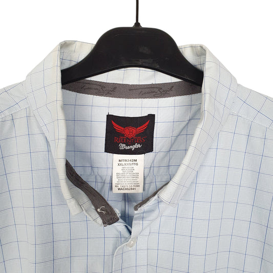 Mens Blue Wrangler Trevor Brazile Relentless Long Sleeve Shirt