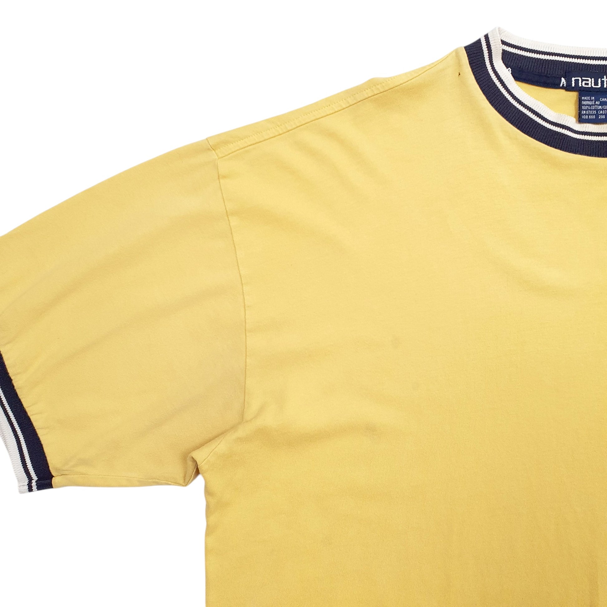 Mens Yellow Nautica  Short Sleeve T Shirt