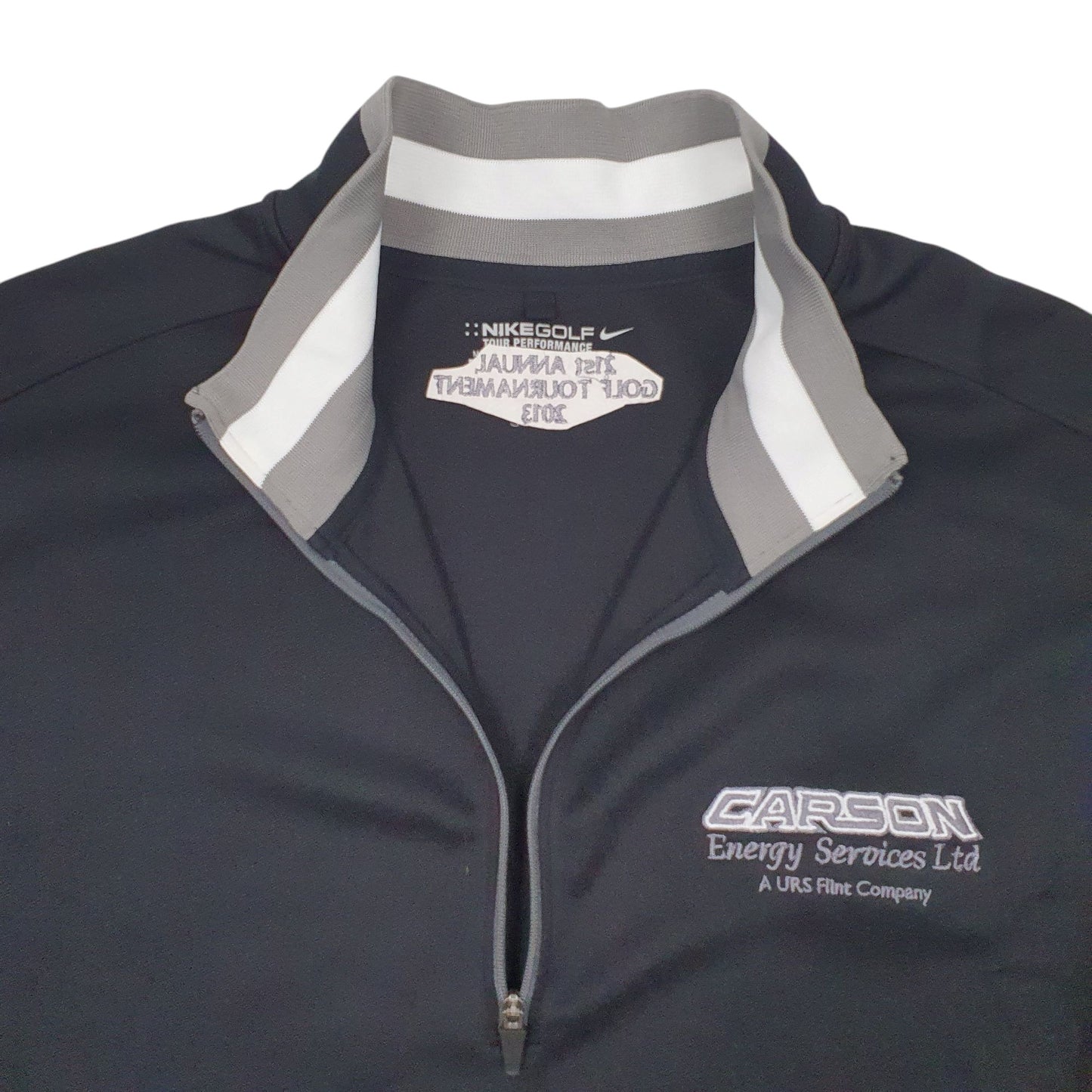 Mens Black Nike Gold Active Wear Quarter Zip Jumper