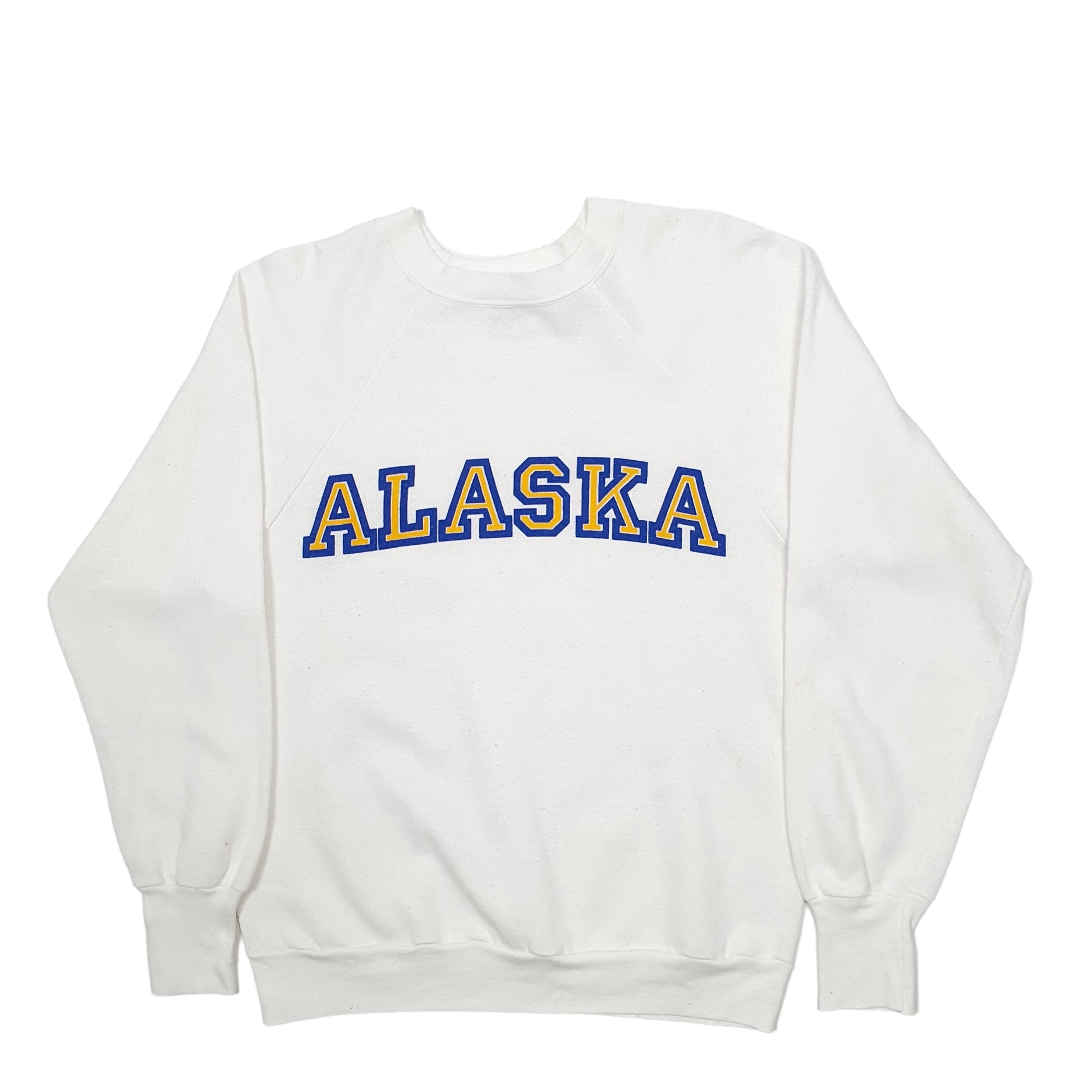 Mens White Signal Alaska Vintage Crewneck Jumper