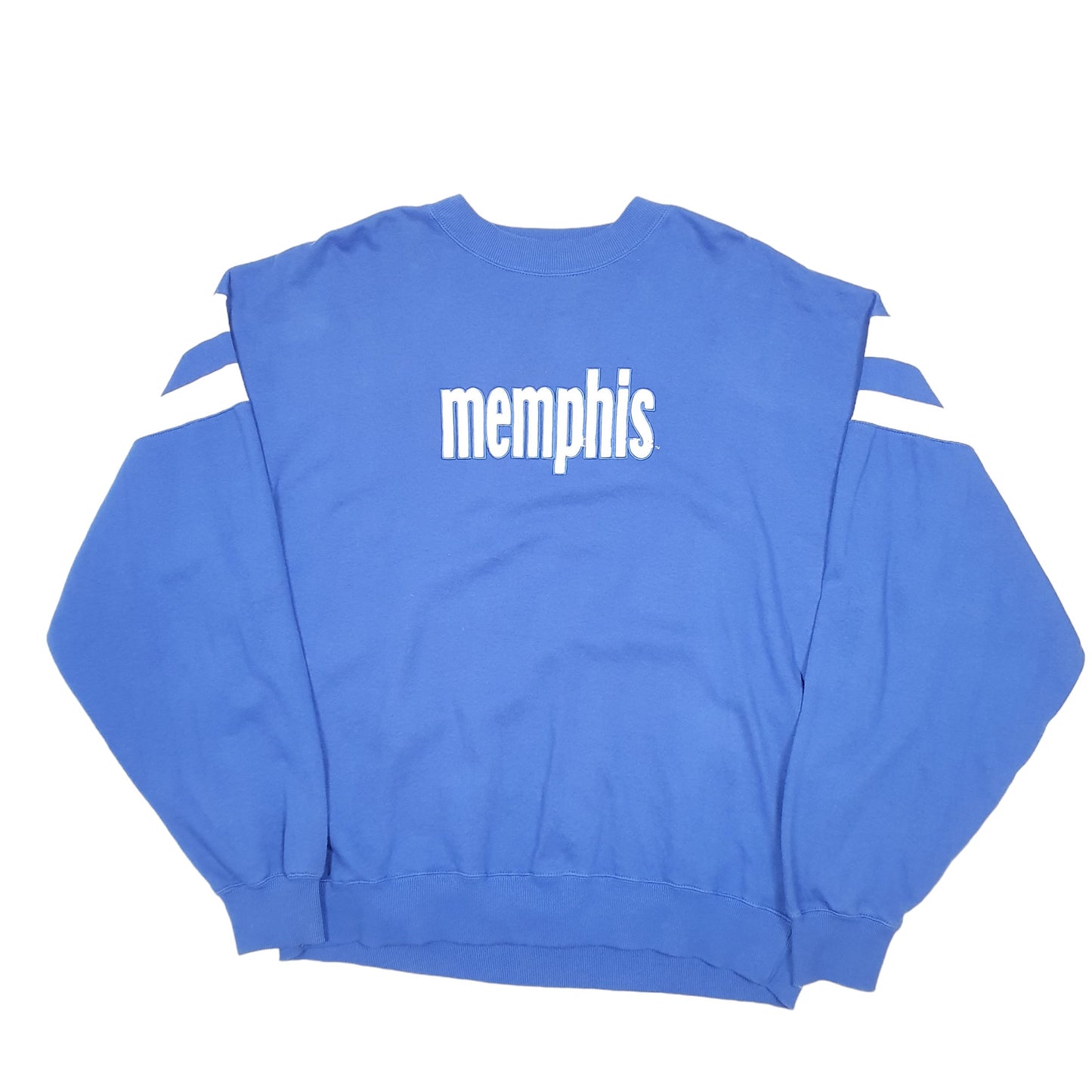Mens Blue Red Oak Sportswear Memphis Tigers American Football Crewneck Jumper