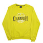 Mens Green Champion Spellout Crewneck Jumper
