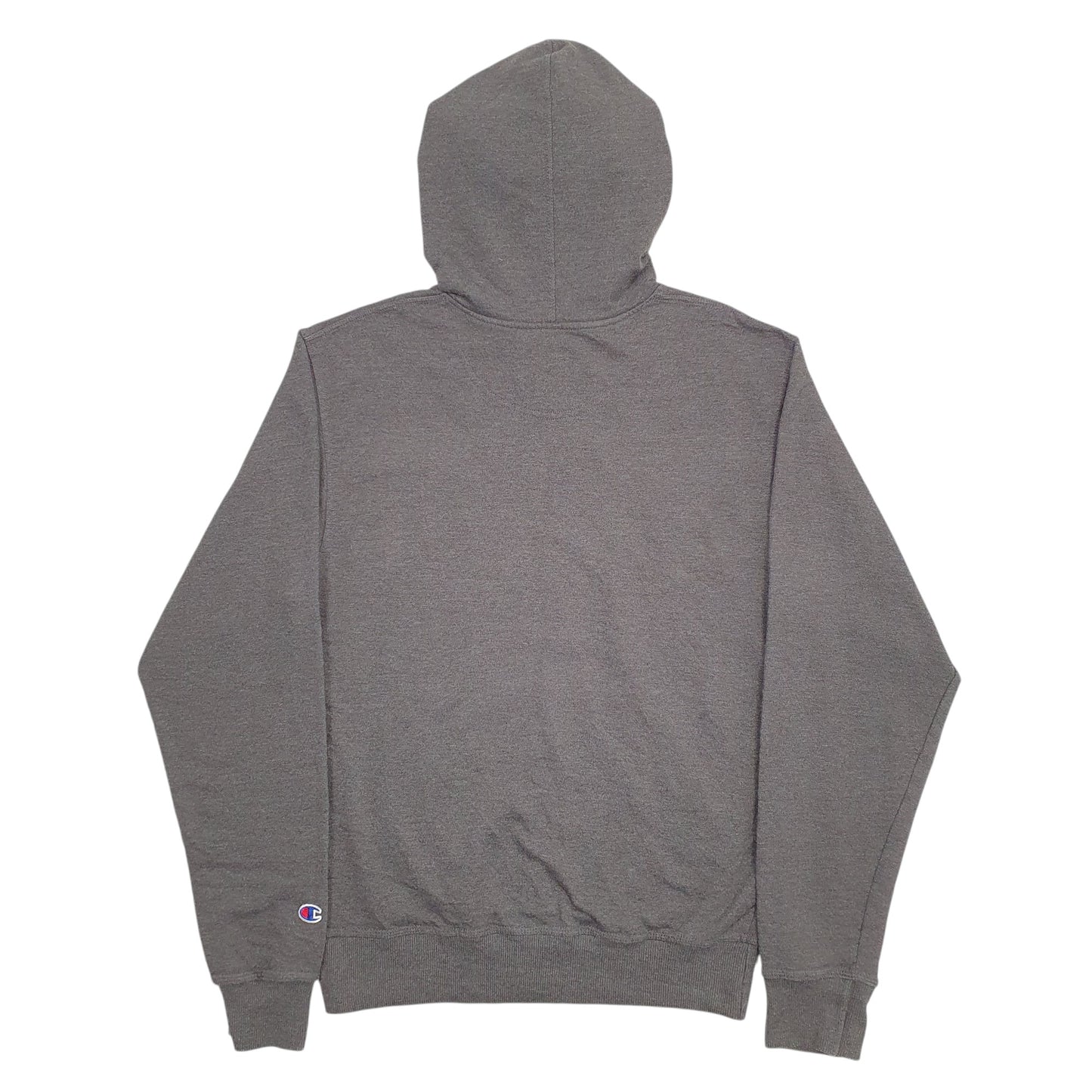 Mens Grey Champion Spellout Hoodie Jumper