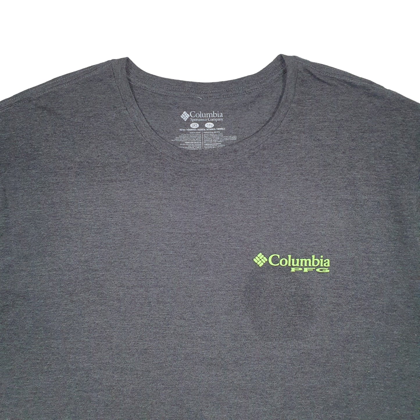 Mens Grey Columbia Sportswear PFG Fishing Short Sleeve T Shirt