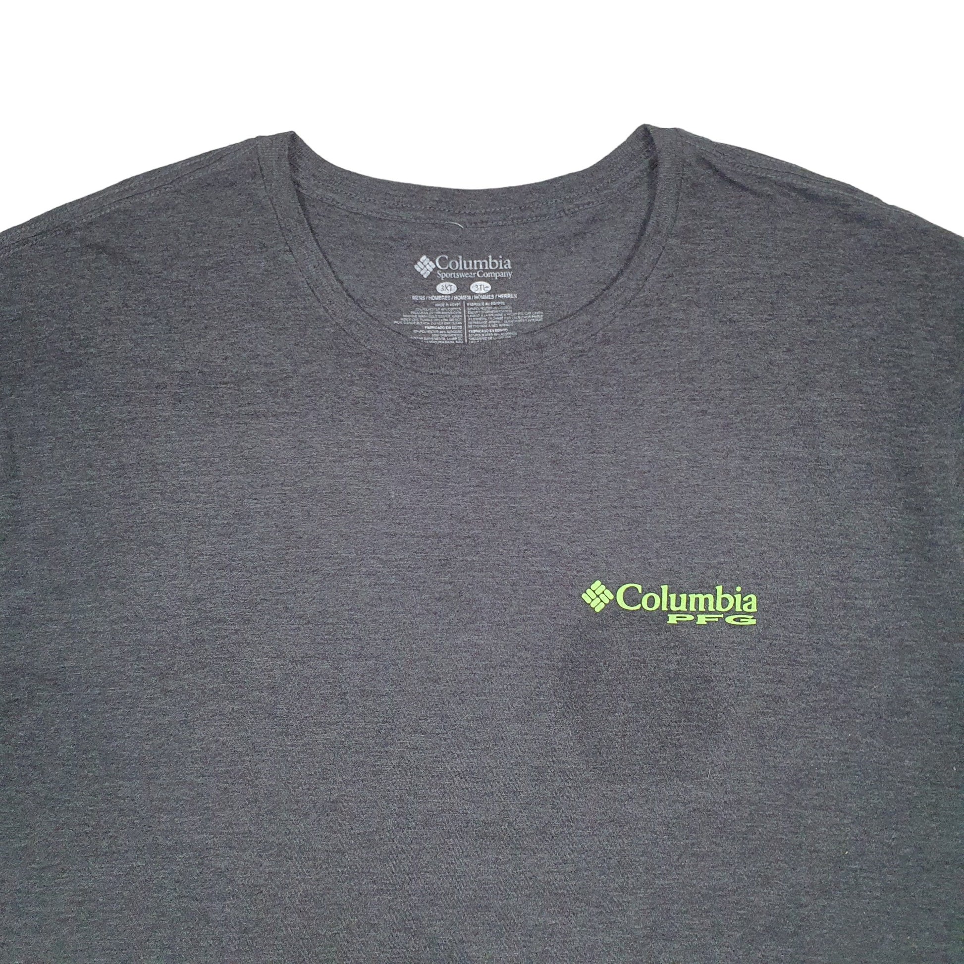 Mens Grey Columbia Sportswear PFG Fishing Short Sleeve T Shirt