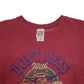 Mens Burgundy Fruit Of The Loom Texas 90's Vintage Bull Crewneck Jumper