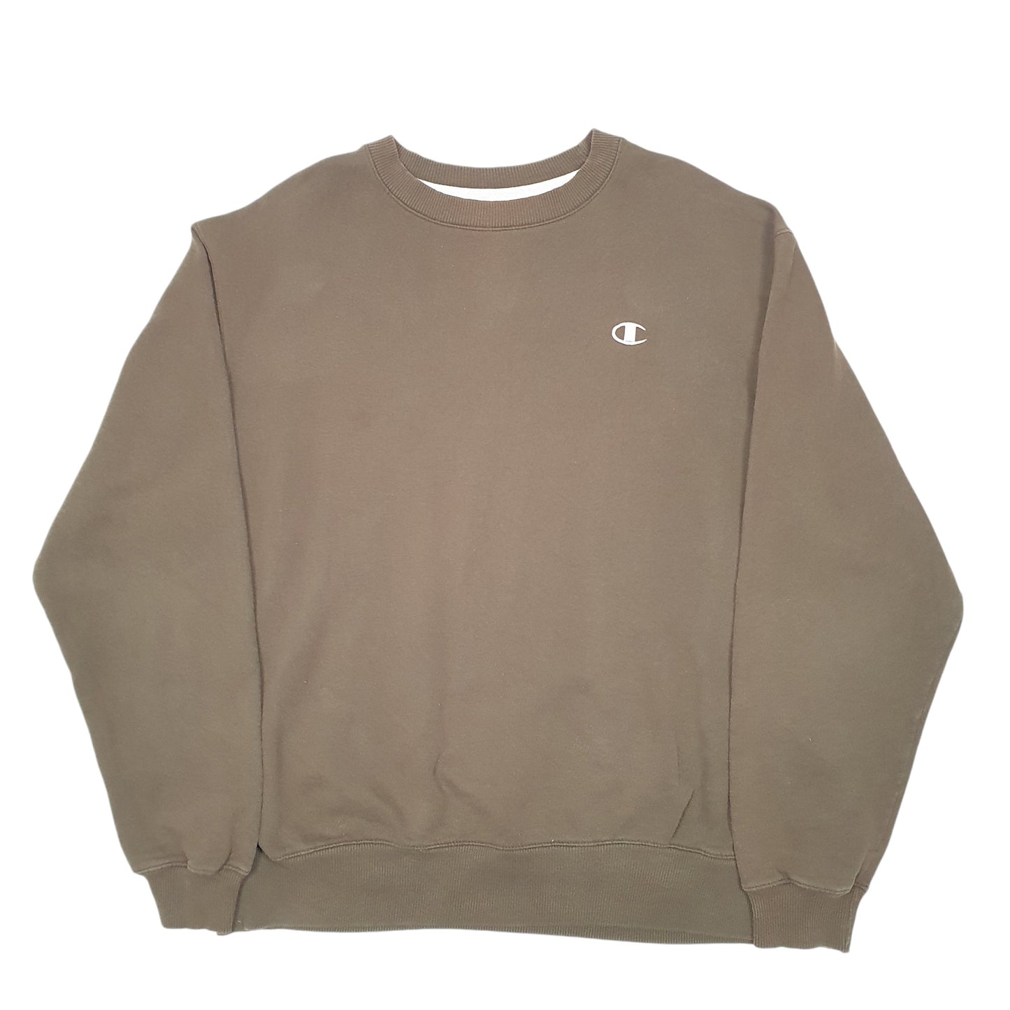 Mens Khaki Champion  Crewneck Jumper