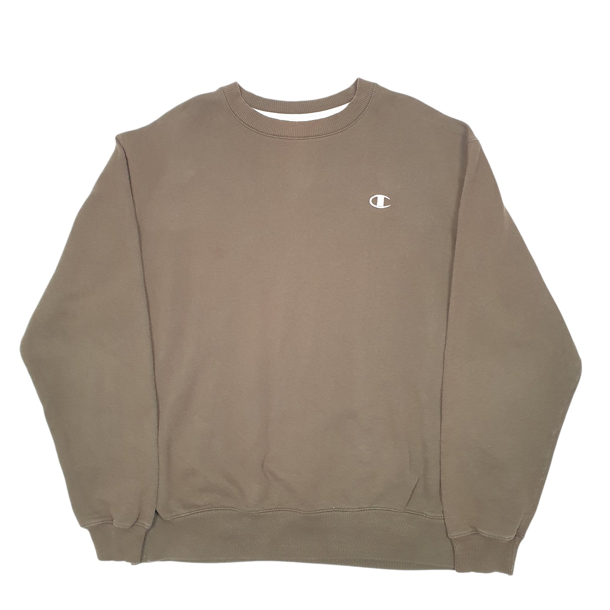 Mens Khaki Champion  Crewneck Jumper