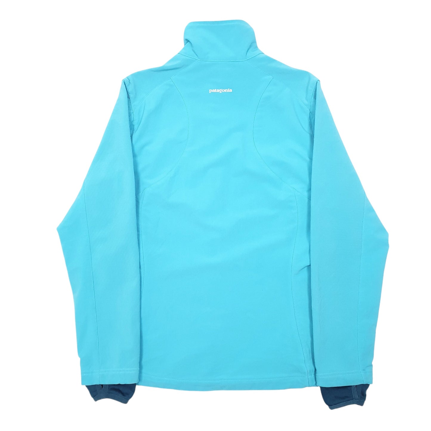 Womens Turquoise Patagonia Softshell Outdoors Active Full Zip Jumper