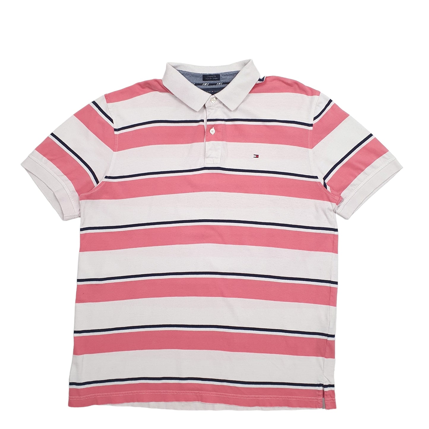 Mens White Tommy Hilfiger  Short Sleeve Polo Shirt