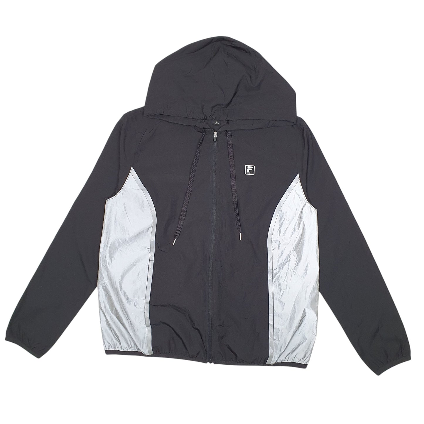 Womens Black Fila Sport Hooded  Coat