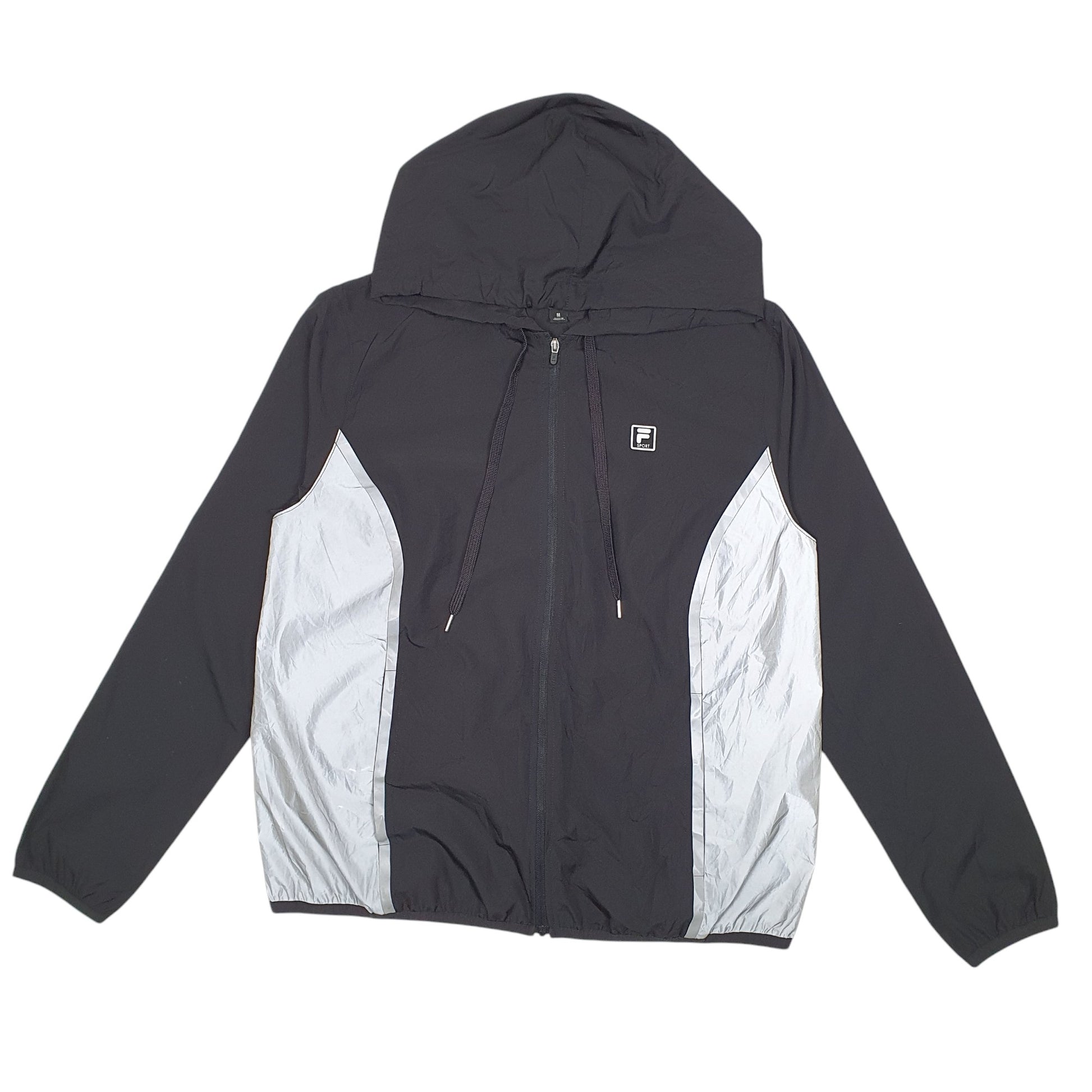 Womens Black Fila Sport Hooded  Coat