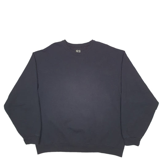 Mens Black Fruit Of The Loom  Crewneck Jumper
