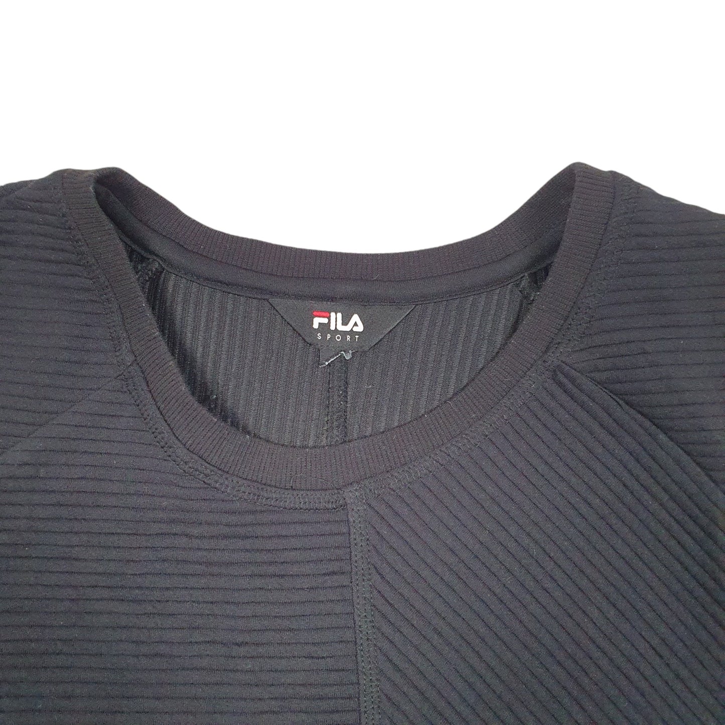 Womens Black Fila  Crewneck Jumper