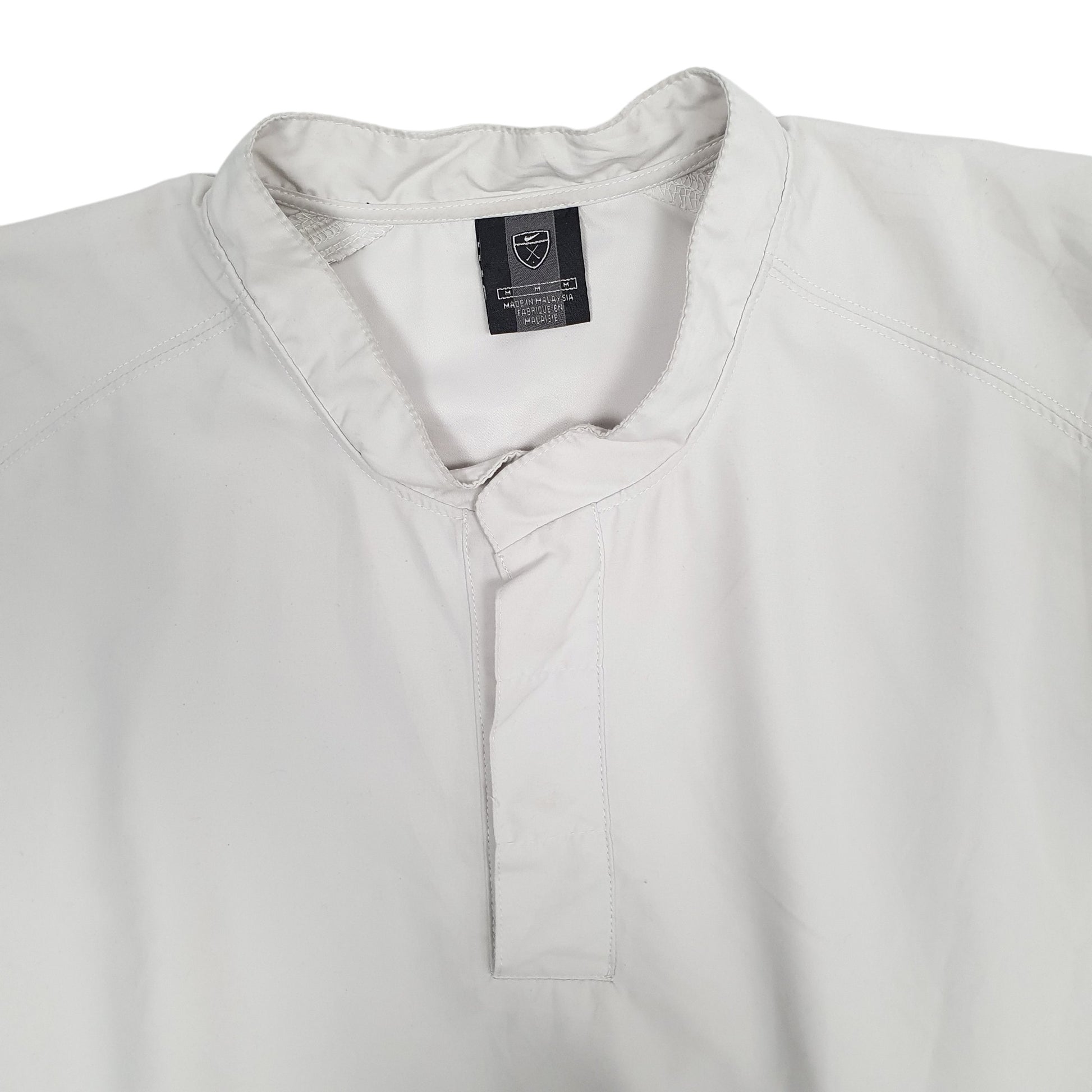 Mens Grey Nike Golf Windbreaker Quarter Zip Coat