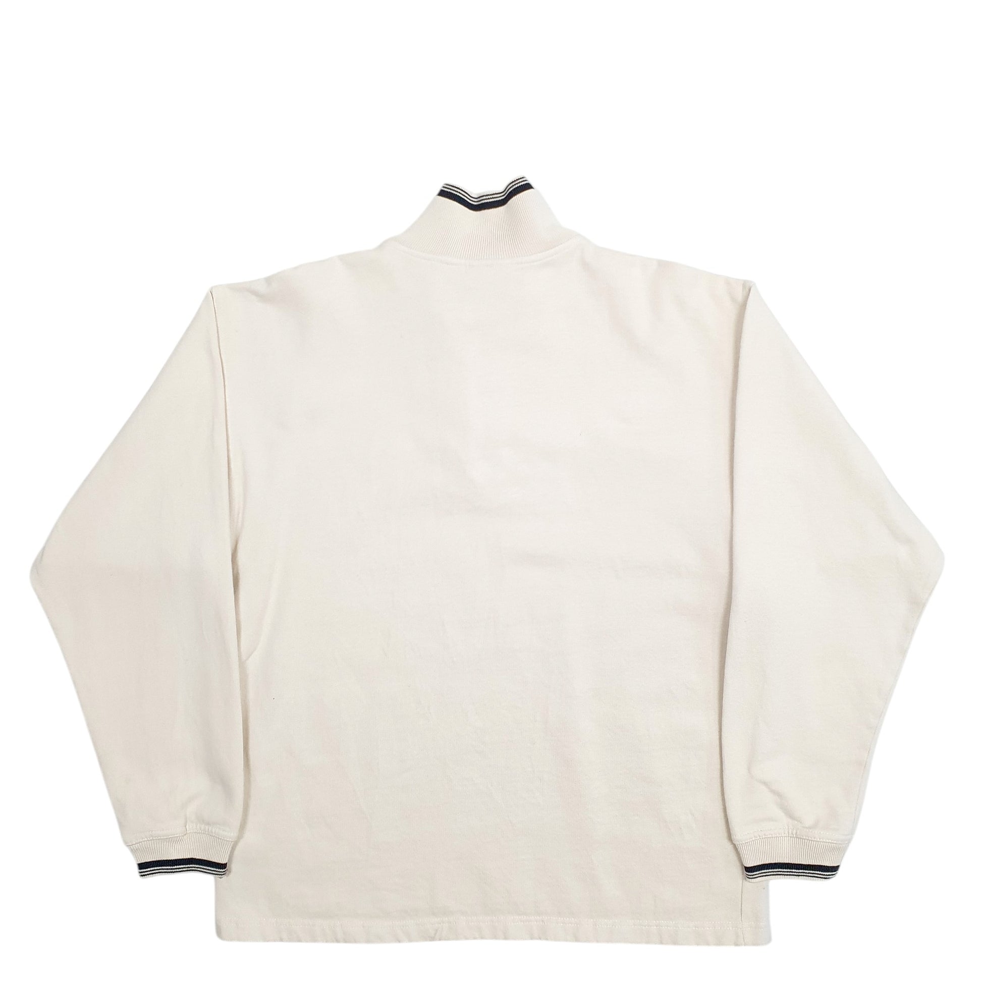 Mens Cream Adidas  Quarter Zip Jumper