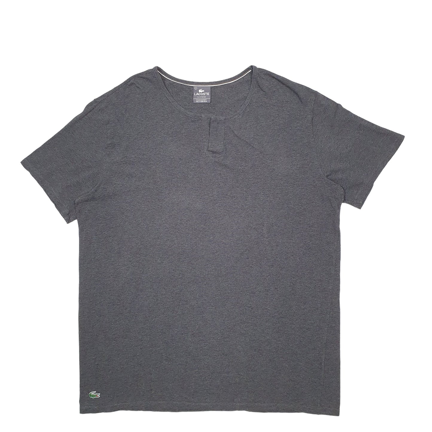 Mens Grey Lacoste  Short Sleeve T Shirt