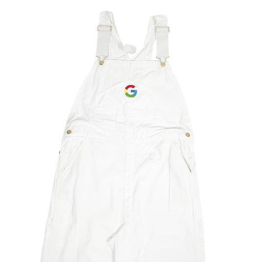 Mens White Dickies Painters Denim Overalls Bib Google Dungaree Trousers