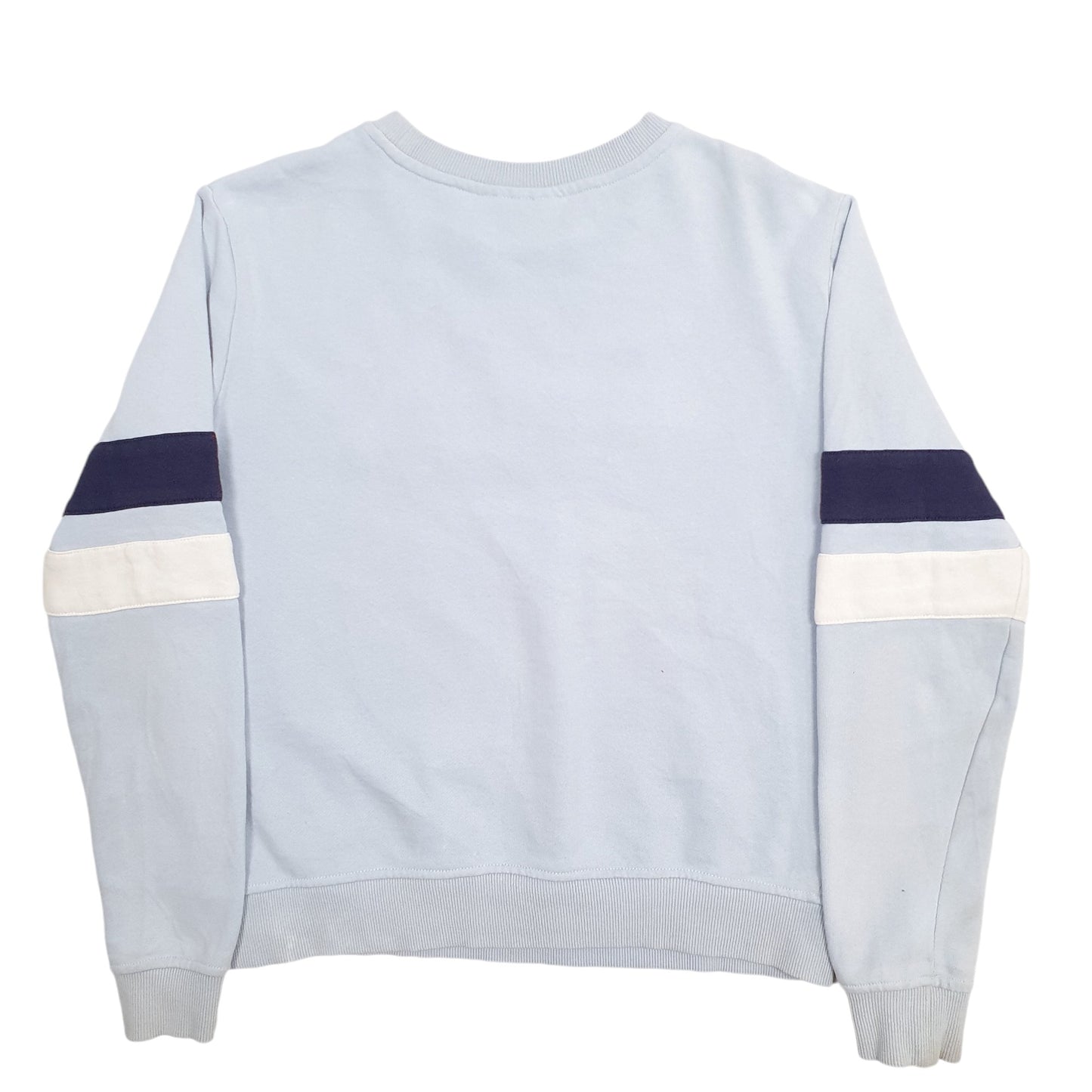 Womens Blue Fila Spellout Crewneck Jumper