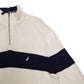 Mens Cream Nautica Knit Quarter Zip Jumper