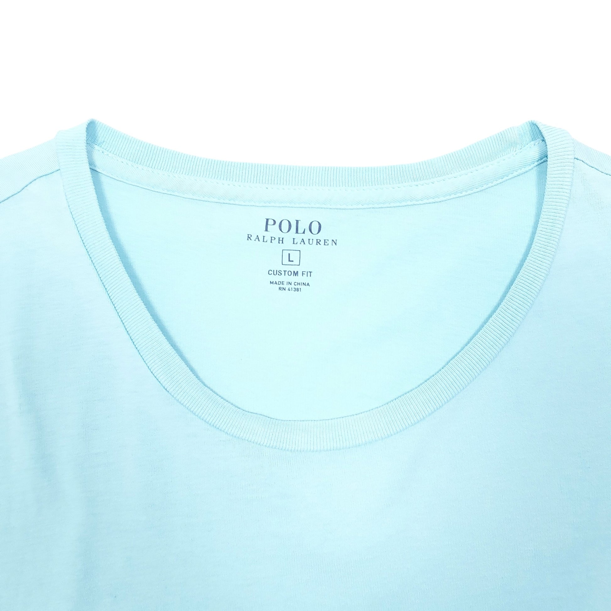 Mens Blue Polo Ralph Lauren Custom Fit Short Sleeve T Shirt