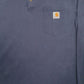 Mens Navy Carhartt Henley Long Sleeve T Shirt