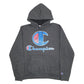 Womens Grey Champion Spellout Hoodie Jumper