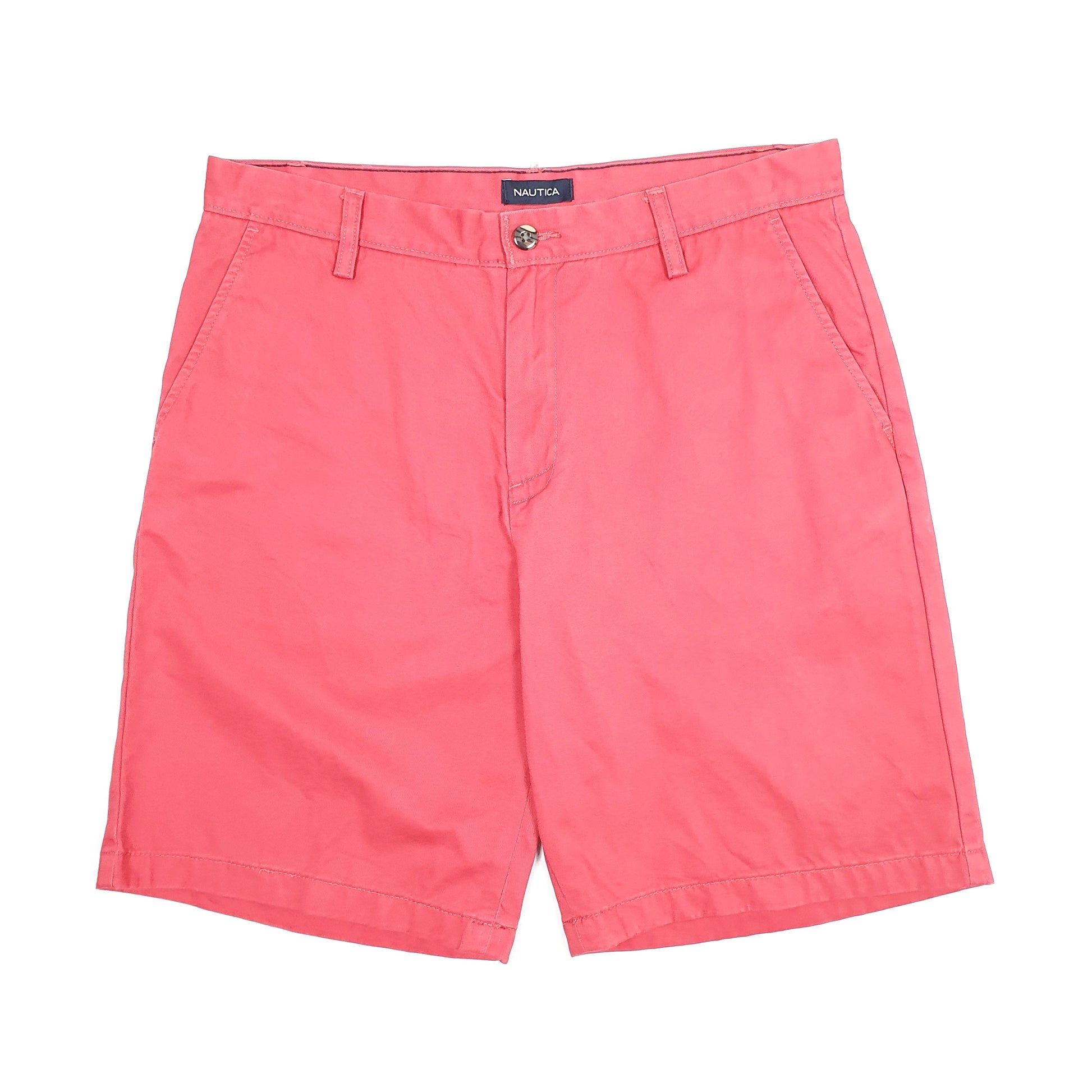 Mens Red Nautica Deck Chino Shorts