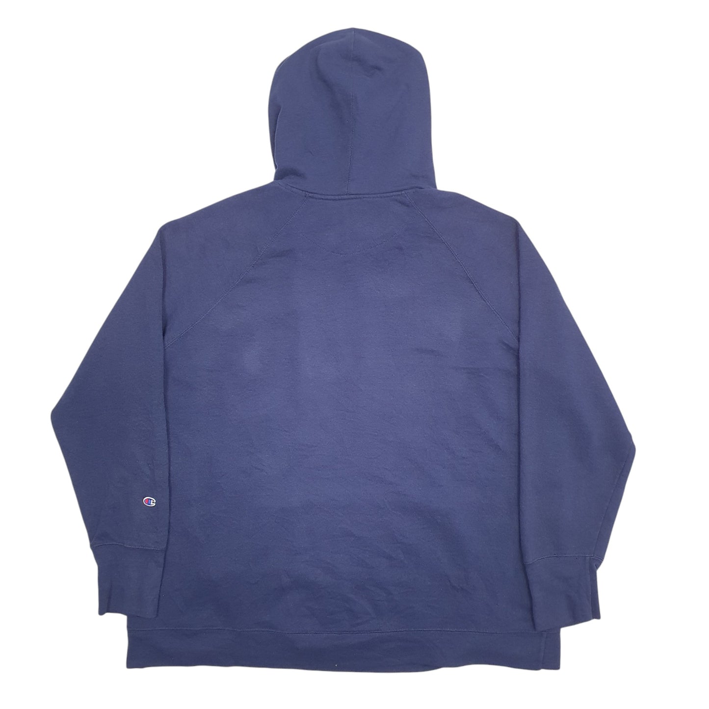 Womens Navy Champion Spellout Hoodie Jumper