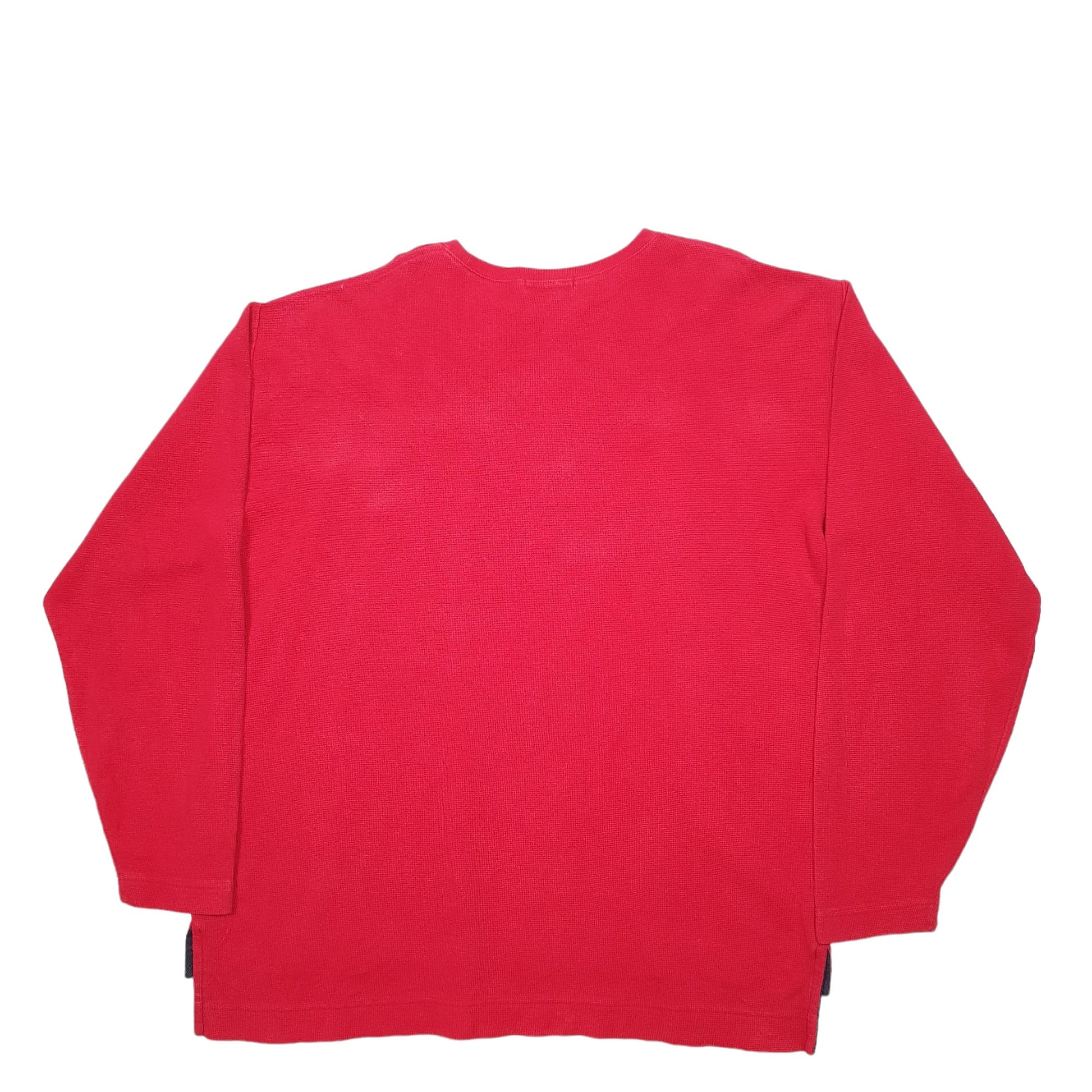 Mens Red Nautica Knit Crewneck Jumper