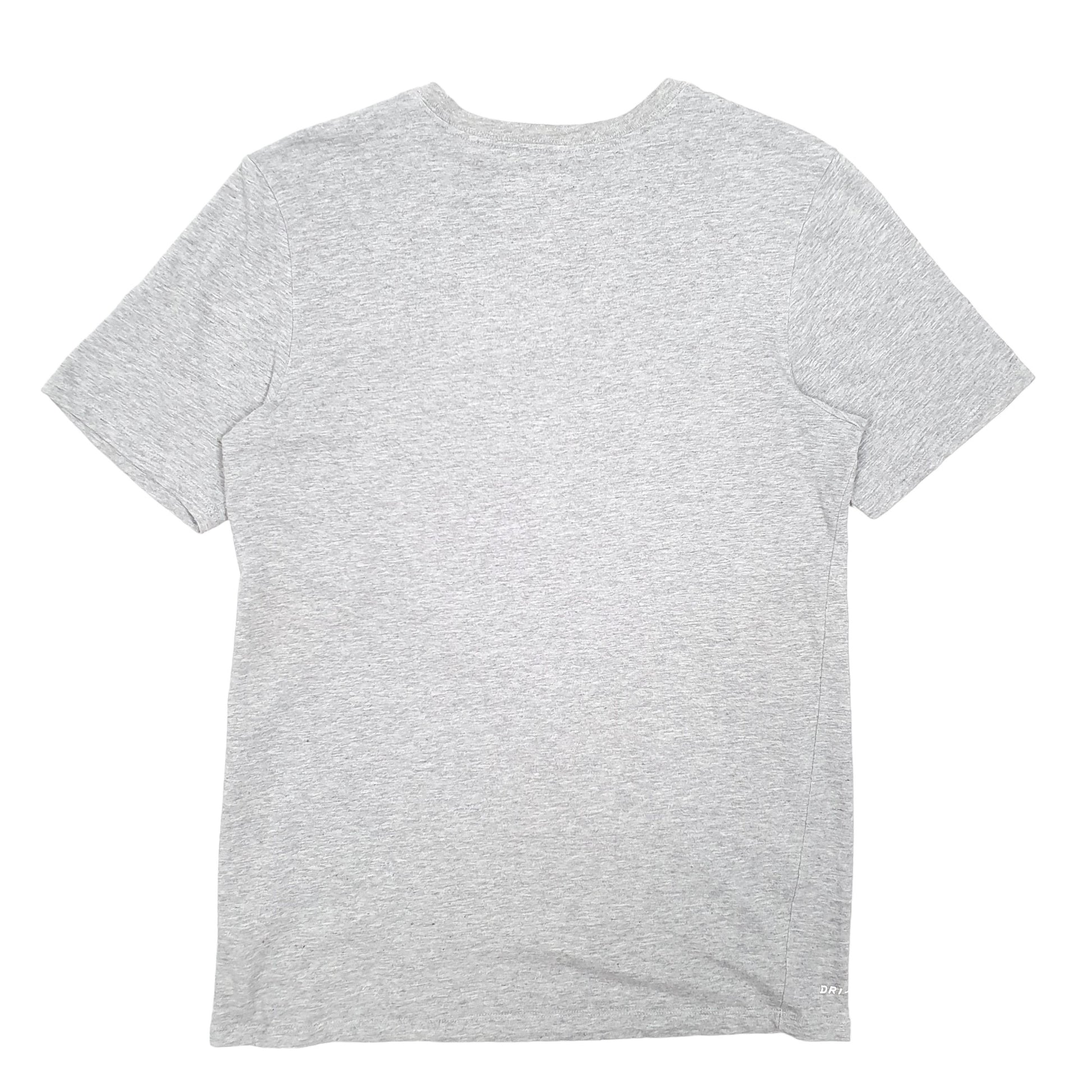 Mens Grey Nike Baseball Dri Fit Short Sleeve T Shirt