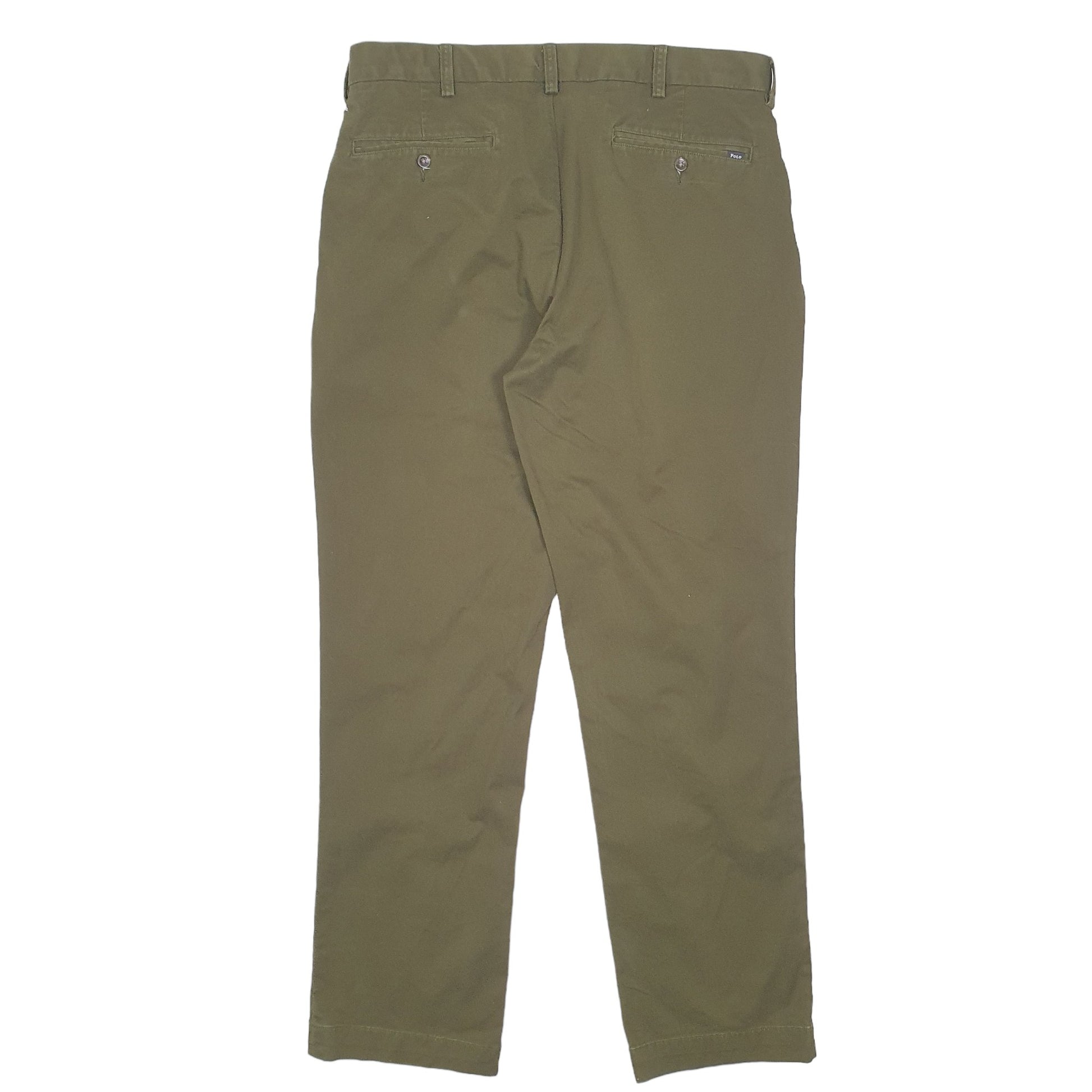 Mens Khaki Polo Ralph Lauren Stretch Classic Chino Trousers