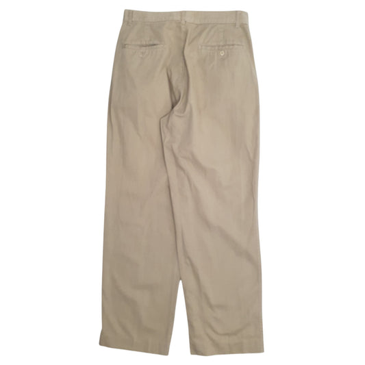 Mens Beige Polo Ralph Lauren Vintage 80s Pleated Chino Trousers