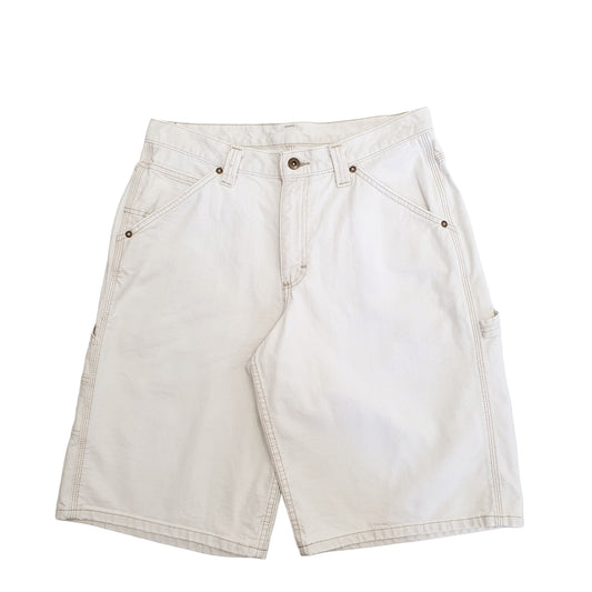Mens Cream Lee Dungarees Carpenter Shorts