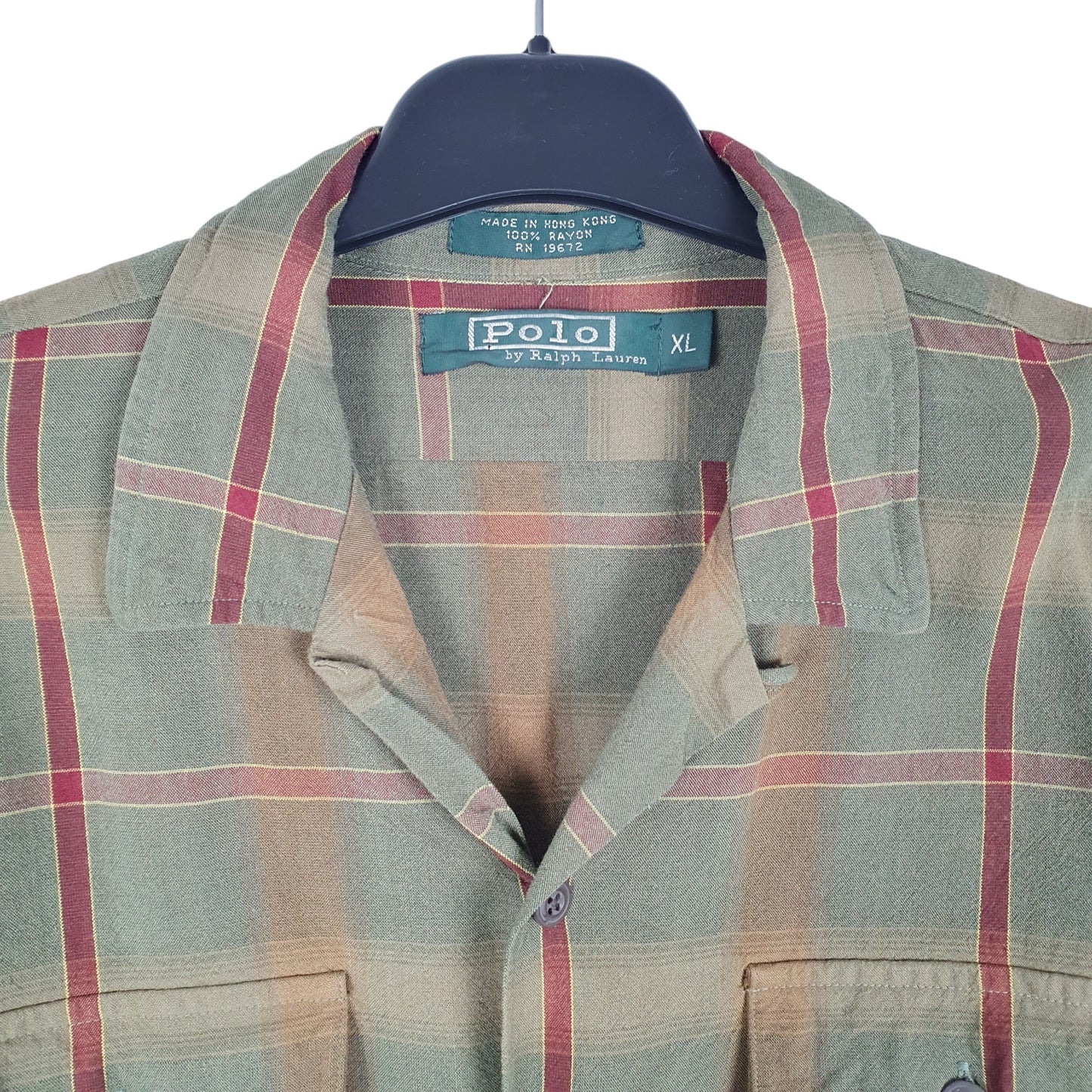 Mens Green Polo Ralph Lauren 50s Style Long Sleeve Shirt