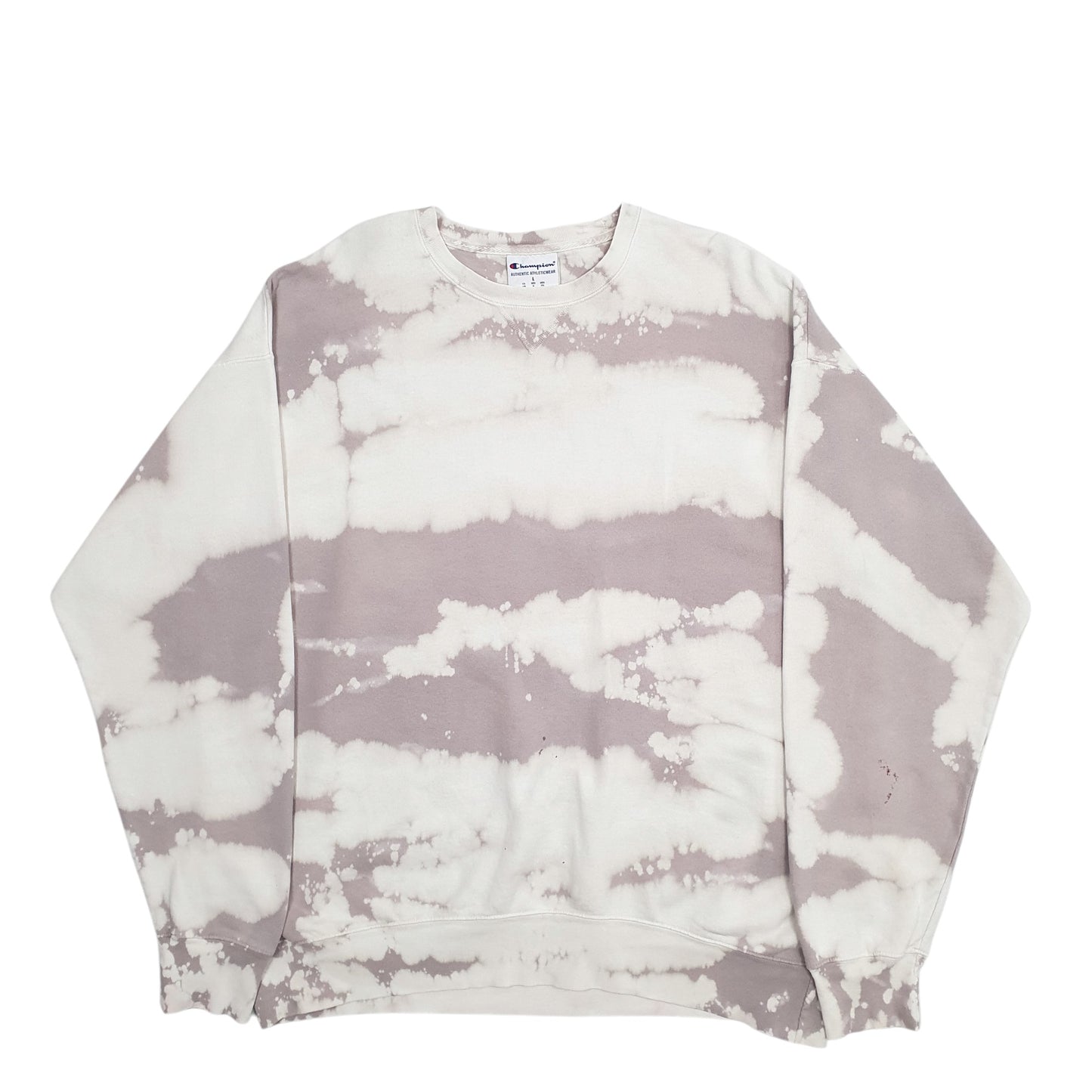 Mens Cream Champion Tye Dye Crewneck Jumper