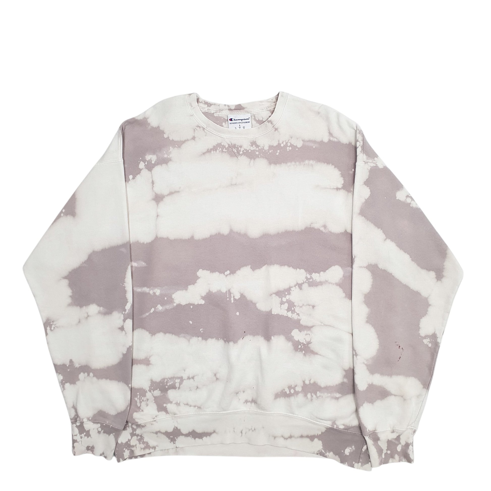 Mens Cream Champion Tye Dye Crewneck Jumper