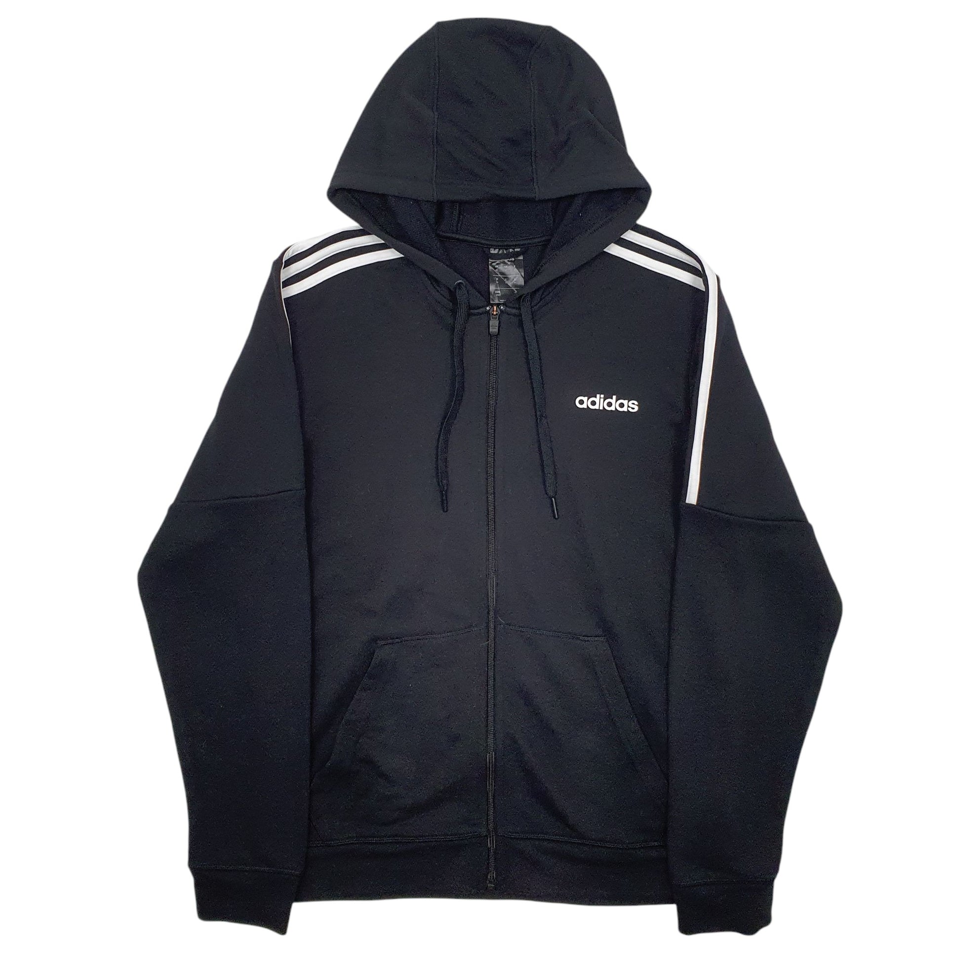 Mens Black Adidas  Full Zip Jumper
